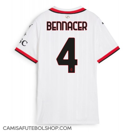 Camisa de time de futebol AC Milan Ismael Bennacer #4 Replicas 2º Equipamento Feminina 2024-25 Manga Curta